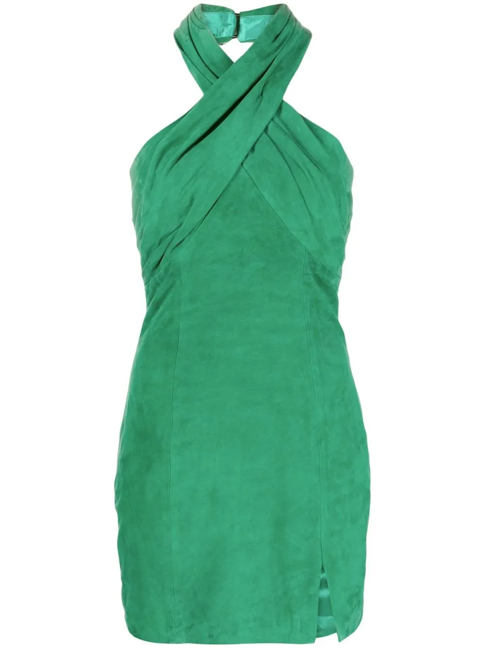 

Giuseppe Di Morabito vestido corto con cuello halter - Verde