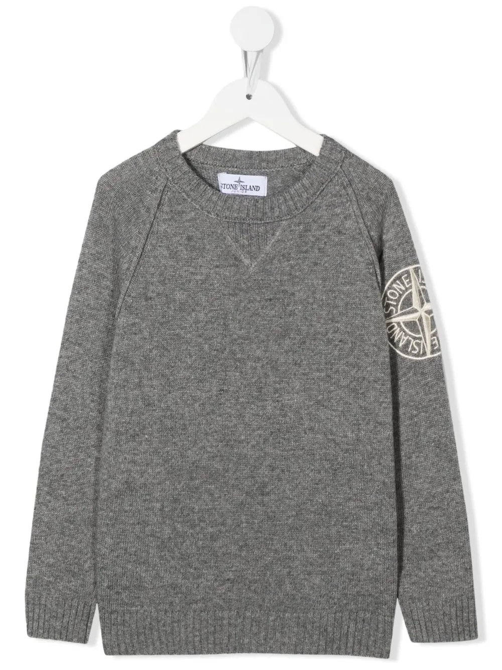 

Stone Island Junior embroidered logo jumper - Grey