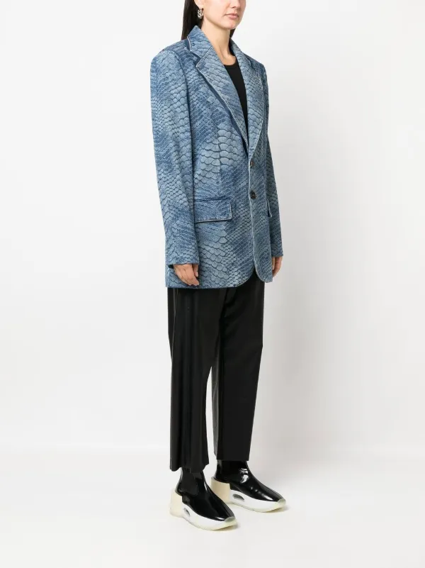 MM6 Maison Margiela snakeskin-print single-breasted Blazer - Farfetch