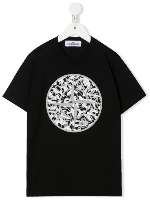 Stone Island Junior logo-print cotton T-shirt
