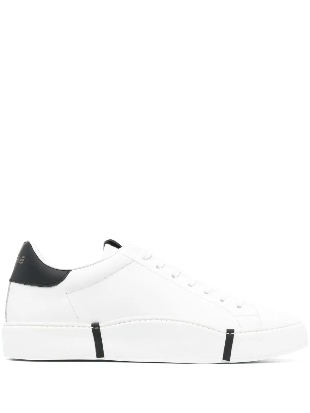 

Roberto Cavalli branded heel-counter low-top sneakers - White
