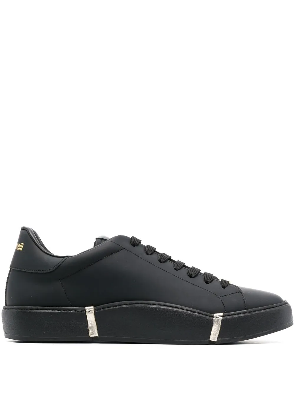 

Roberto Cavalli branded heel-counter low-top sneakers - Black
