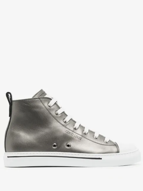 Roberto Cavalli Sneakers im Metallic-Look