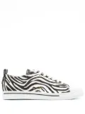 Roberto Cavalli zebra-print leather sneakers - White