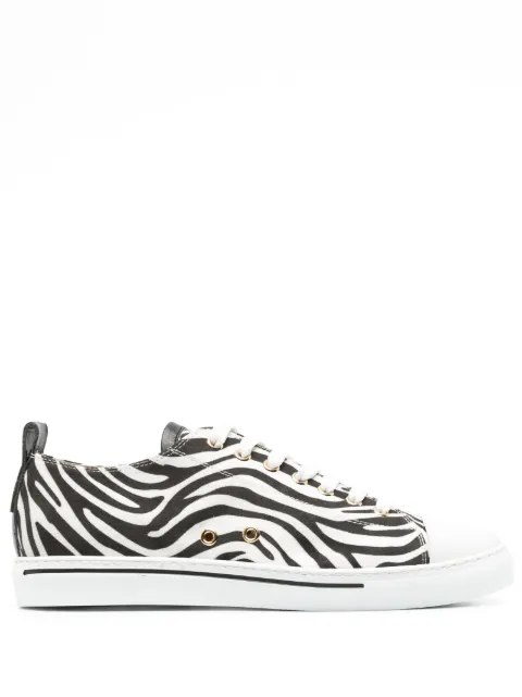 Roberto Cavalli zebra-print leather sneakers