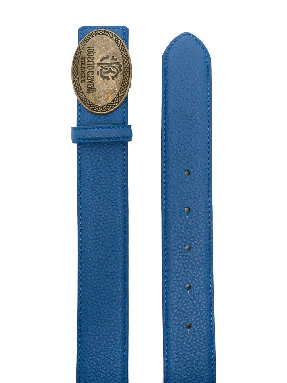 Roberto Cavalli Riem met logogesp - Blauw