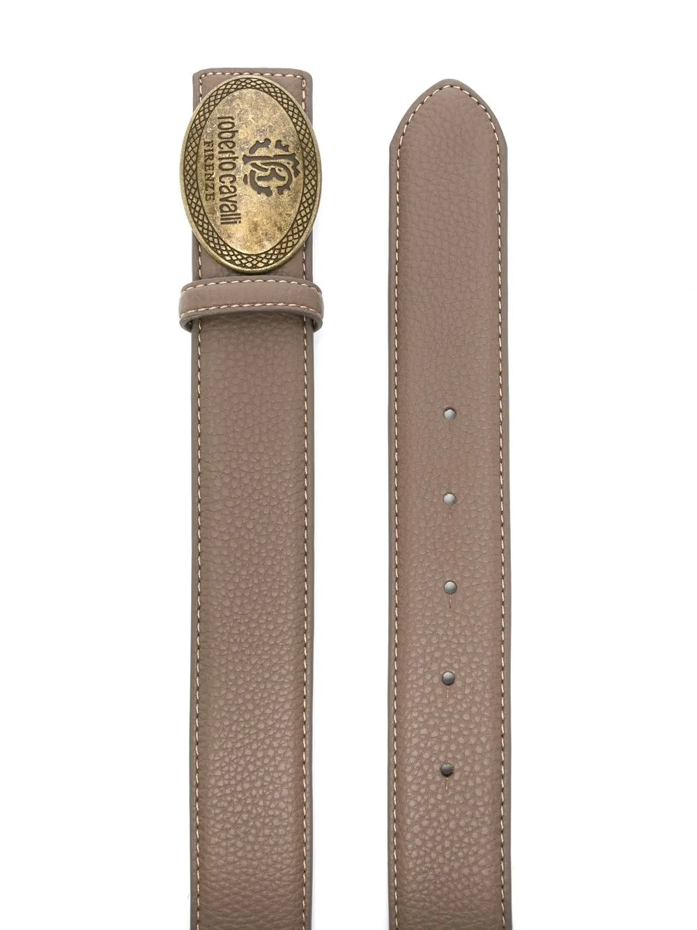 Roberto Cavalli Riem met logogesp - Bruin