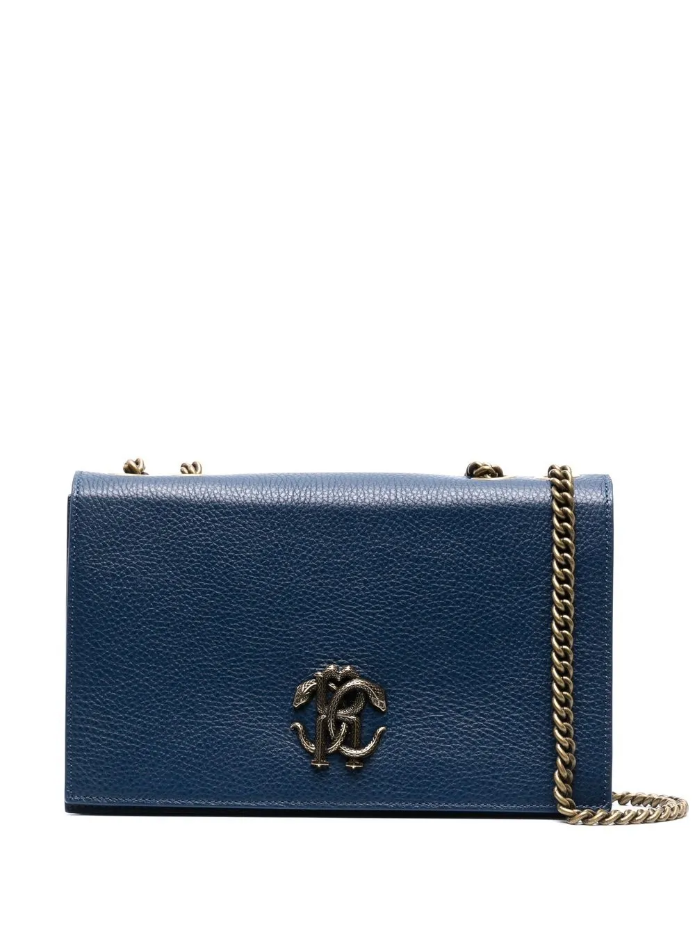 

Roberto Cavalli foldover chain-link shoulder bag - Blue