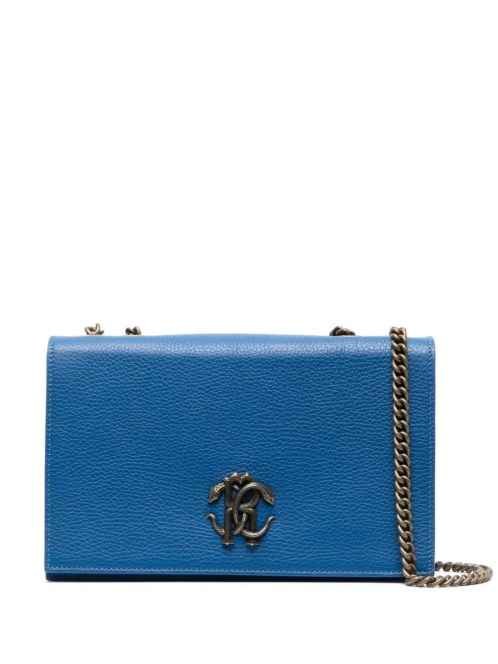 

Roberto Cavalli foldover chain-link shoulder bag - Blue