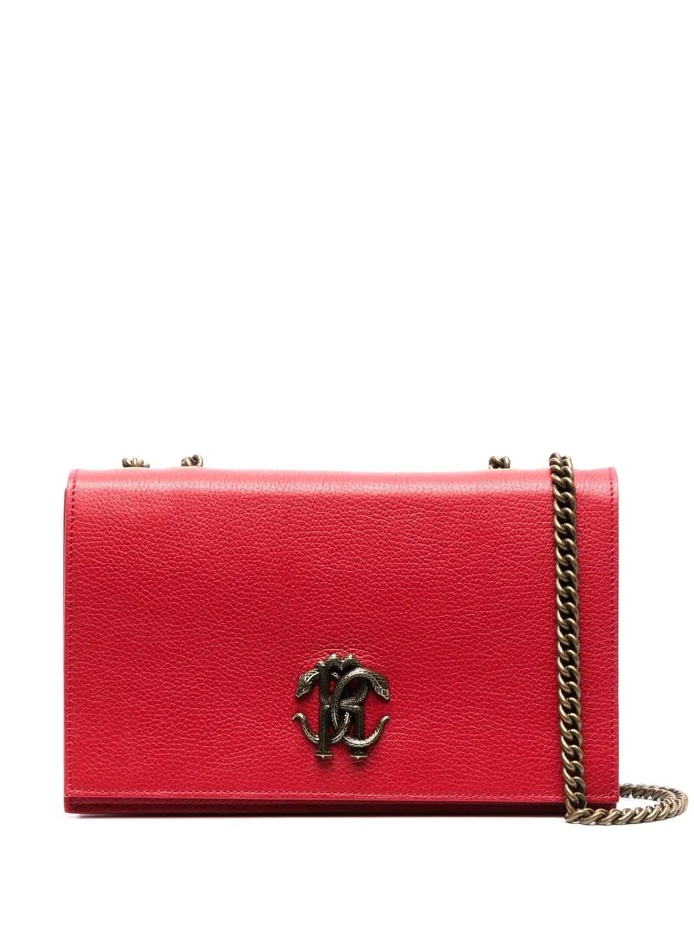 

Roberto Cavalli foldover chain-link shoulder bag - Red