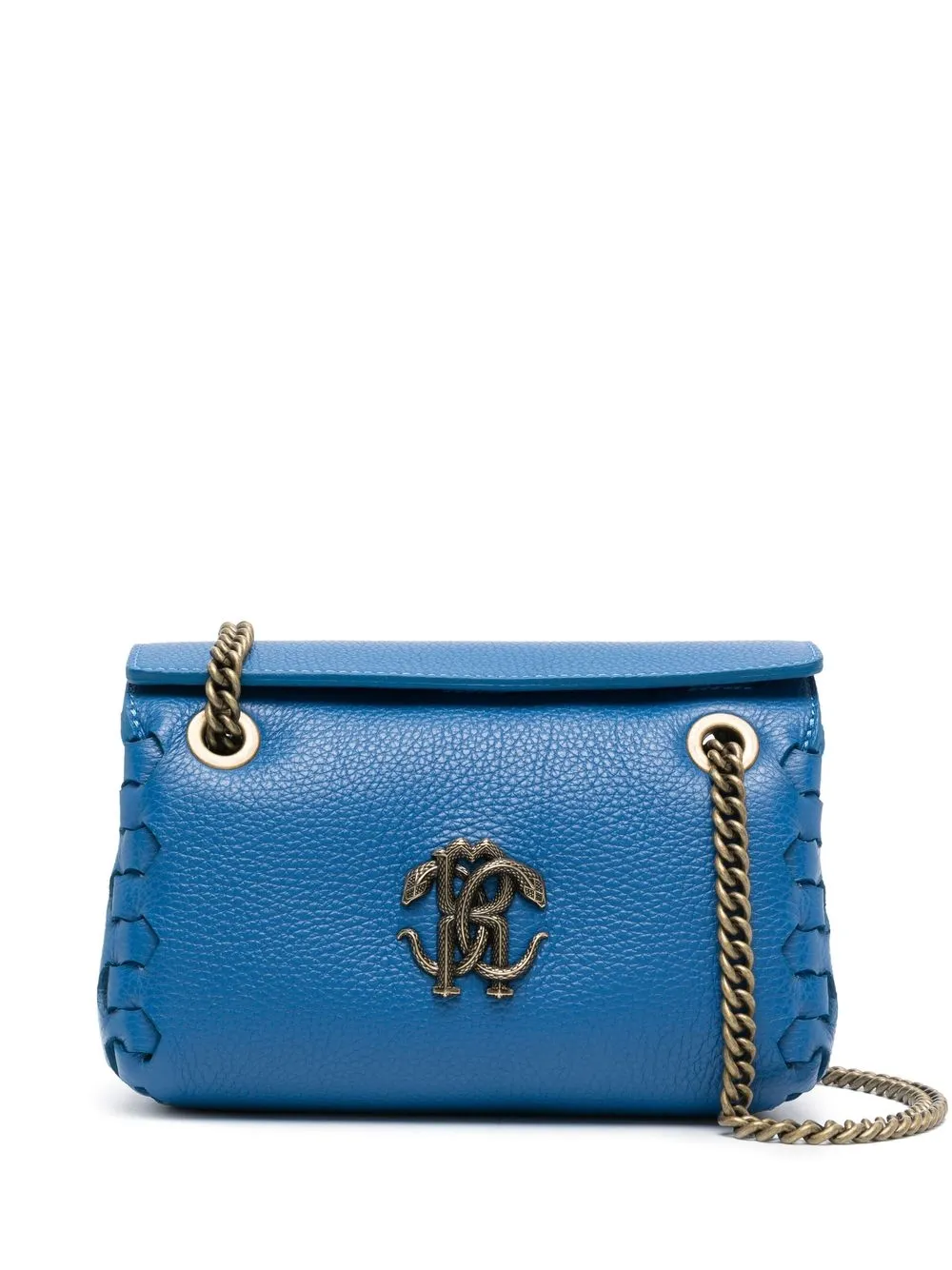 

Roberto Cavalli logo-plaque leather shoulder bag - Blue