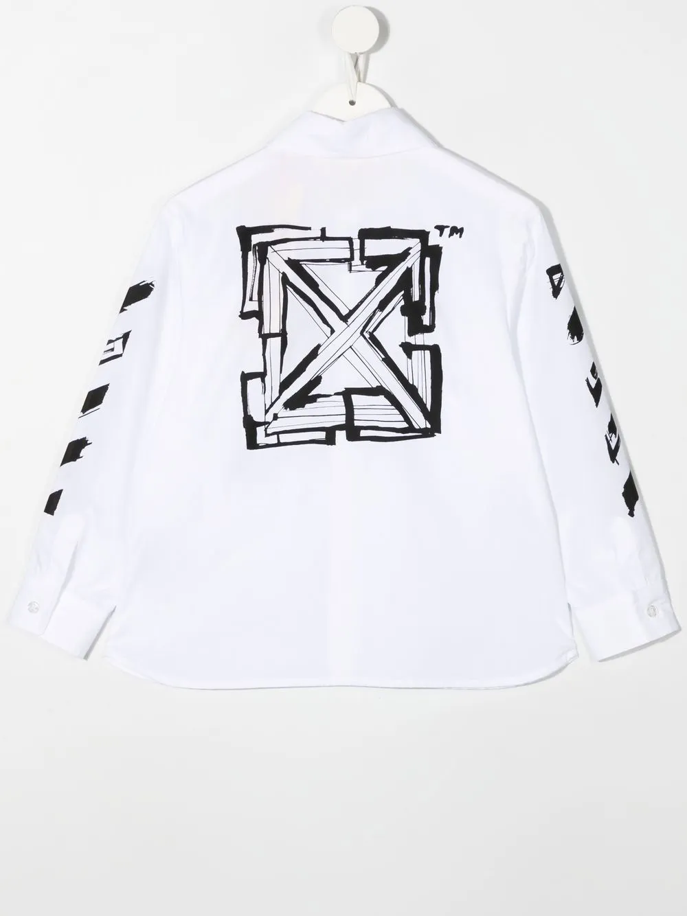 Off-White Kids Shirt met logoprint - Wit