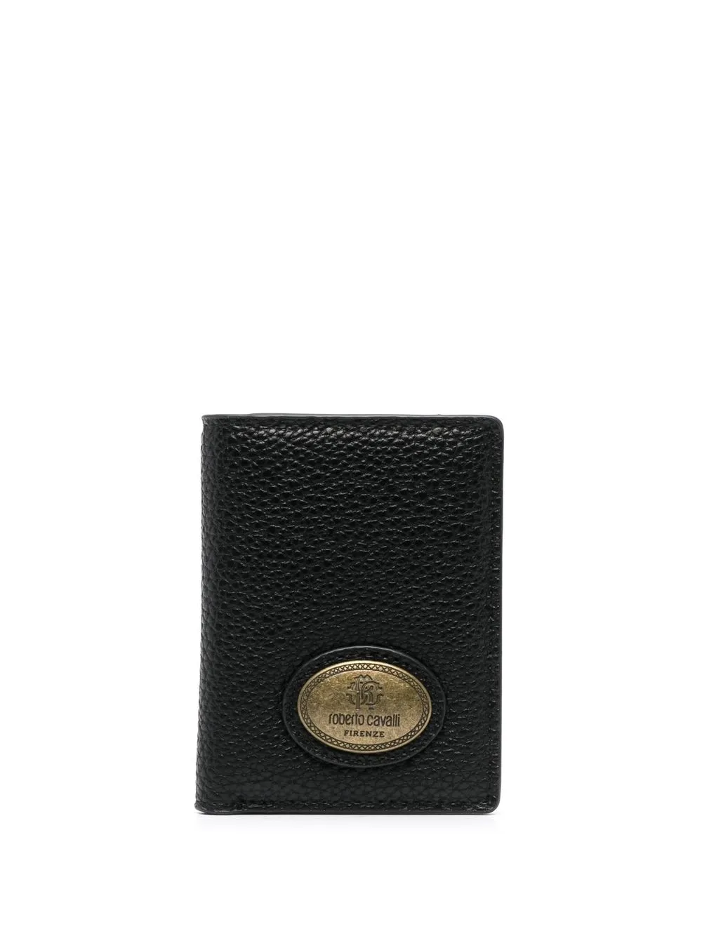 

Roberto Cavalli bi-fold grained-texture cardholder - Black