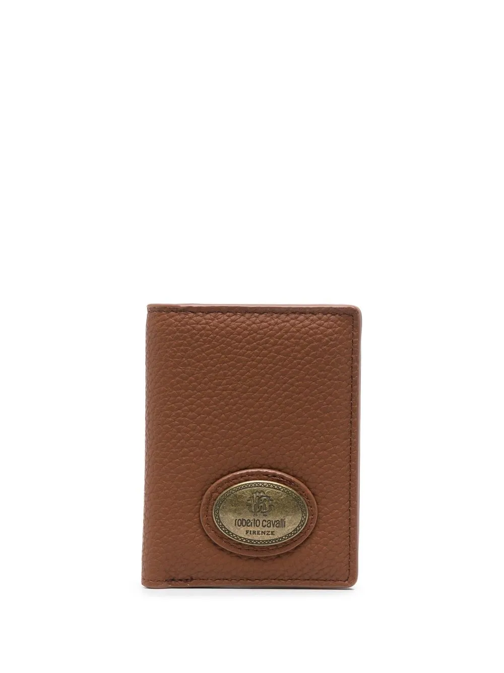 

Roberto Cavalli bi-fold grained-texture cardholder - Brown