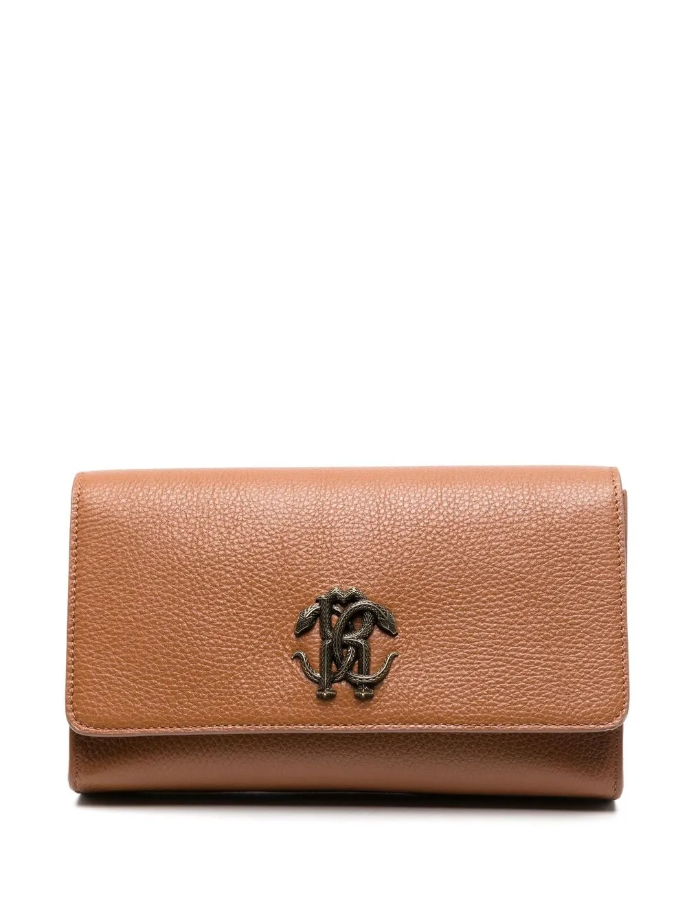 

Roberto Cavalli logo-plaque leather shoulder bag - Brown