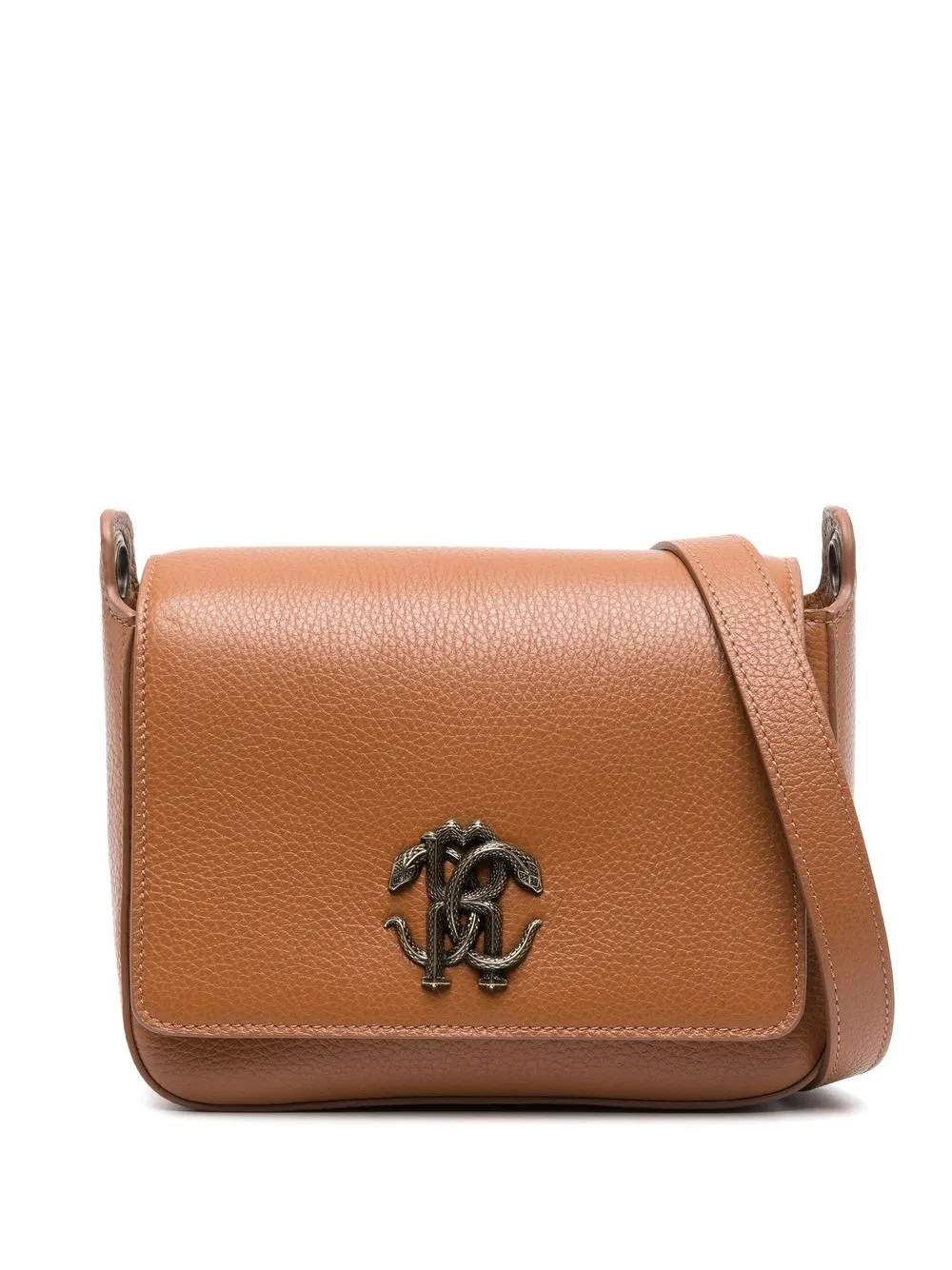 

Roberto Cavalli logo-plaque leather shoulder bag - Brown