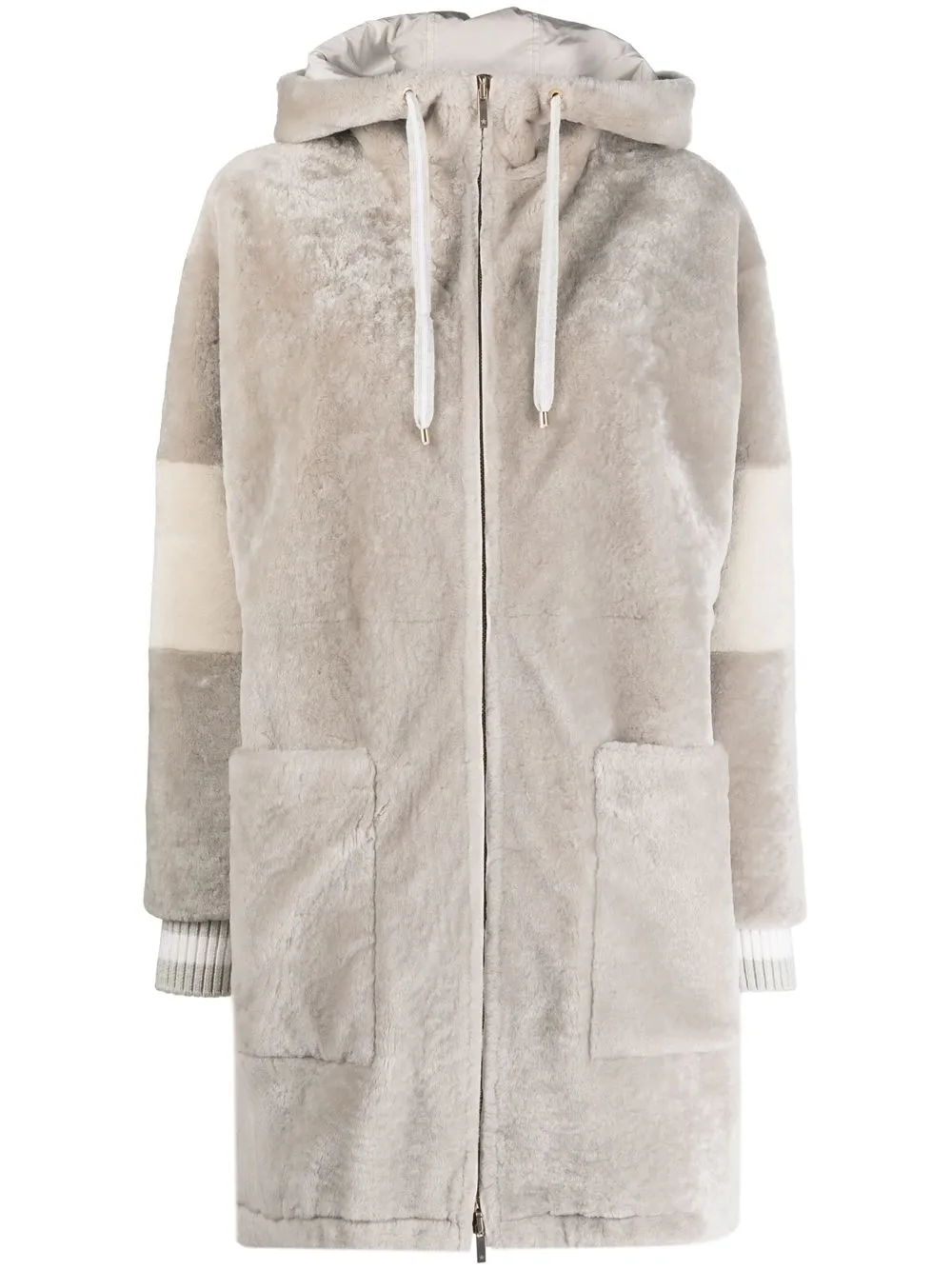 

Lorena Antoniazzi abrigo con capucha - Gris