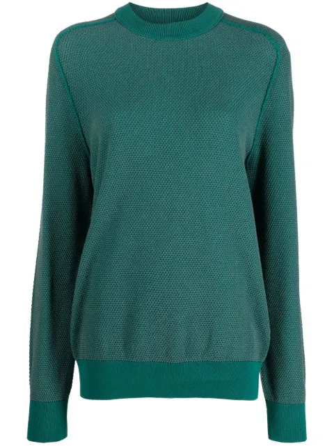 BOSS textured round-neck jumper