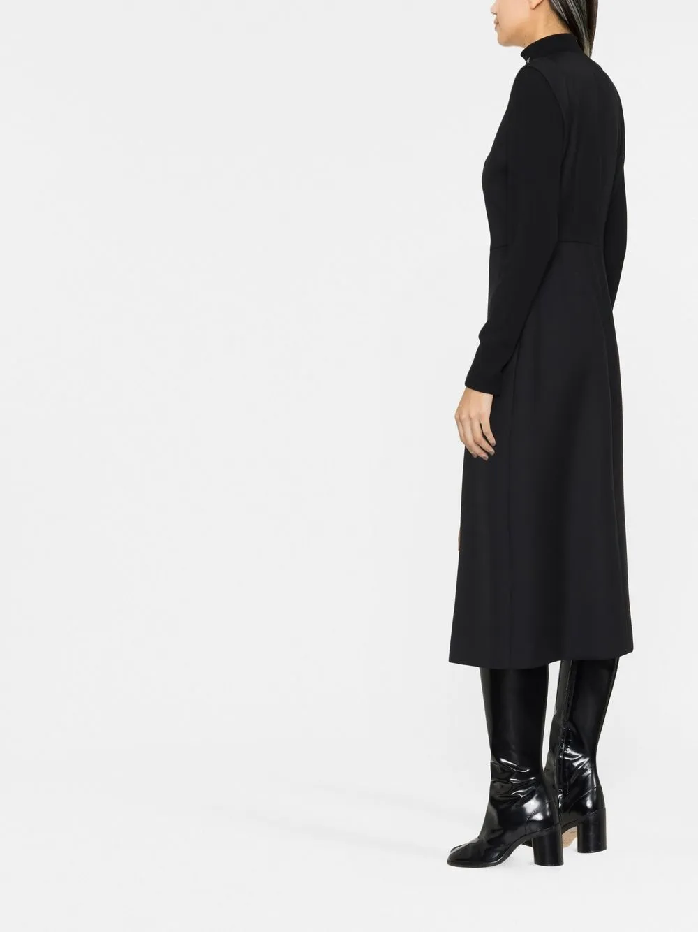 ワンピース Prada Dress PRADA Logo Long Black Dress One-piece With Slip Black Inner