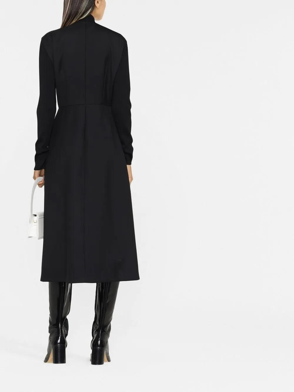 Prada 2018 Collection Roze Flower Black Knee-length Silk