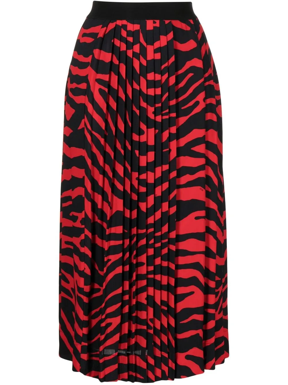 

Nº21 zebra-print midi straight skirt - Red