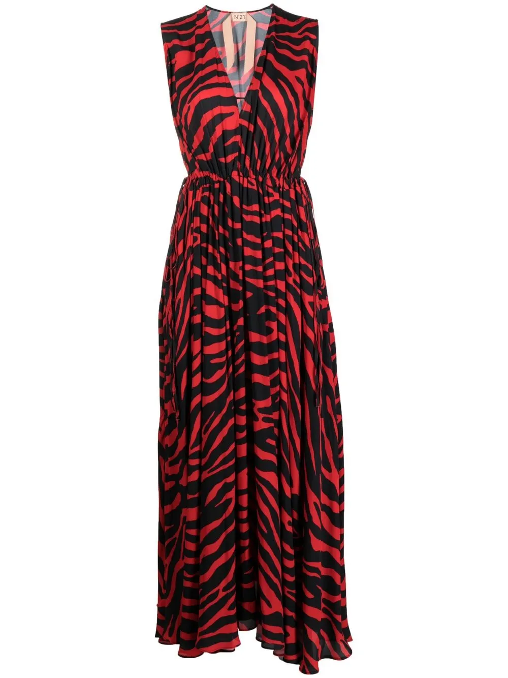 

Nº21 vestido con animal print - Negro