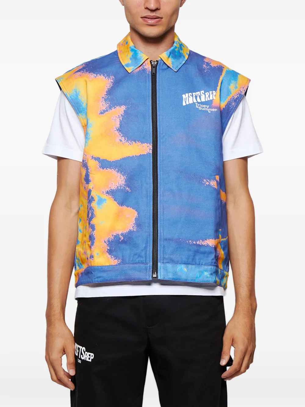 Msftsrep Trippy Summer Gilet In Multi