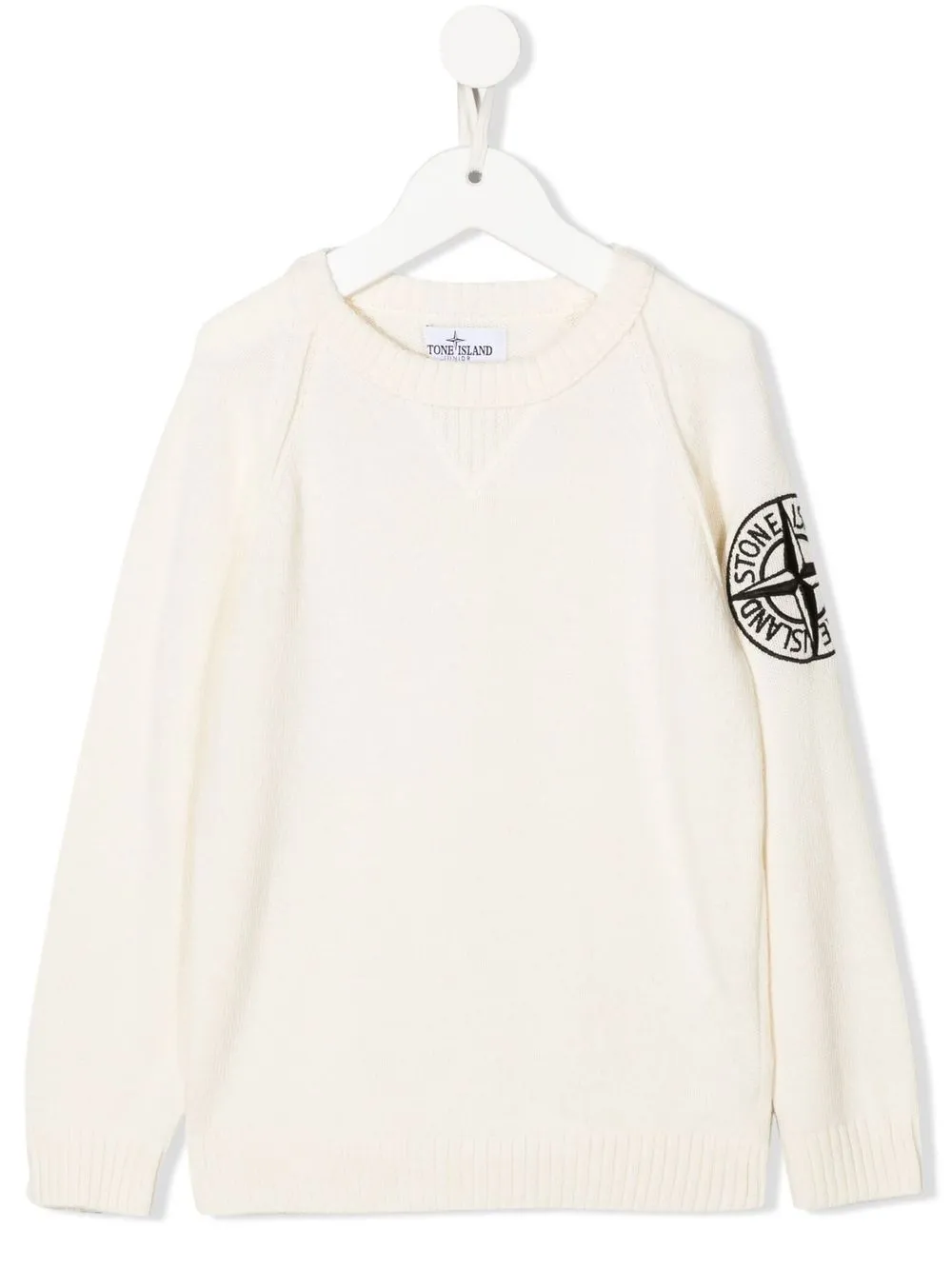 

Stone Island Junior embroidered logo jumper - Neutrals