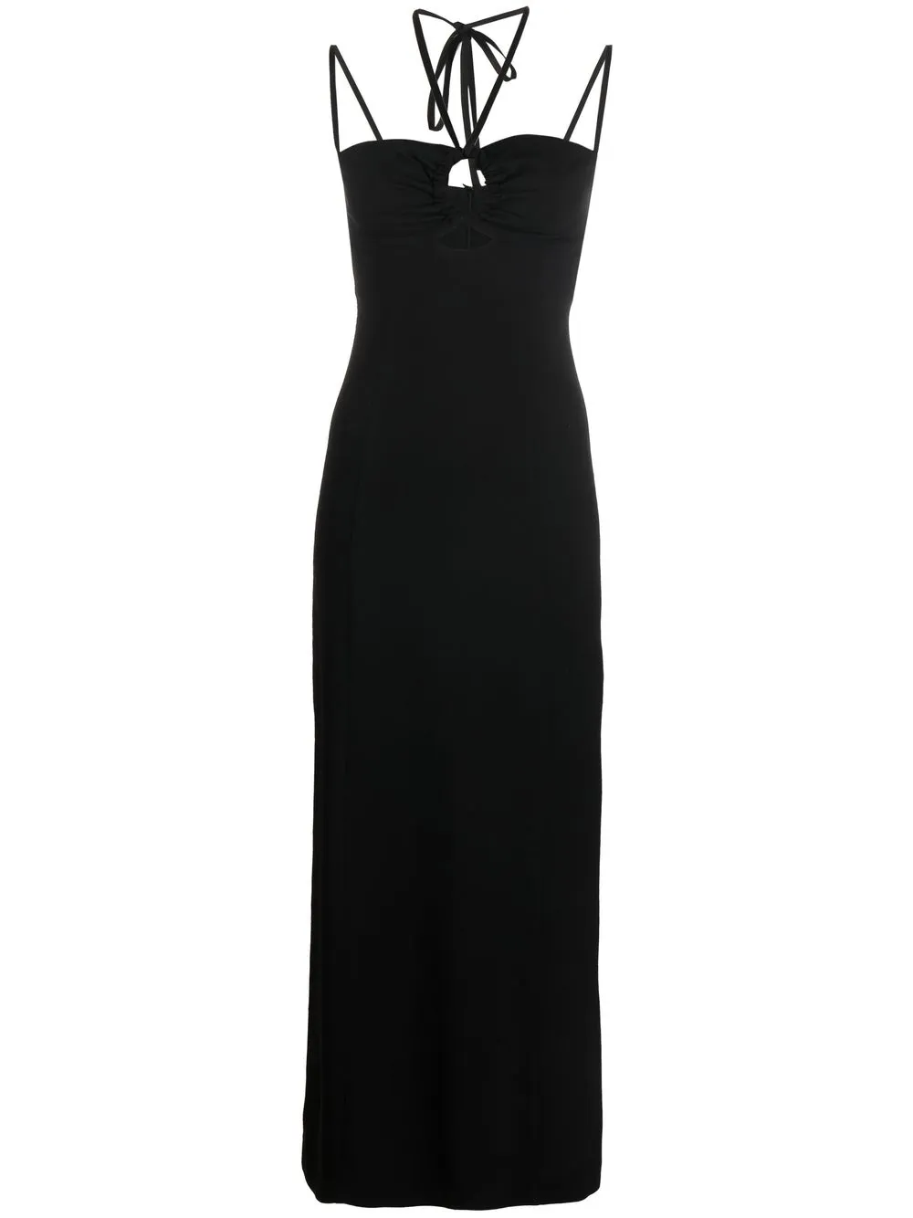 

RAQUETTE vestido midi con aberturas - Negro