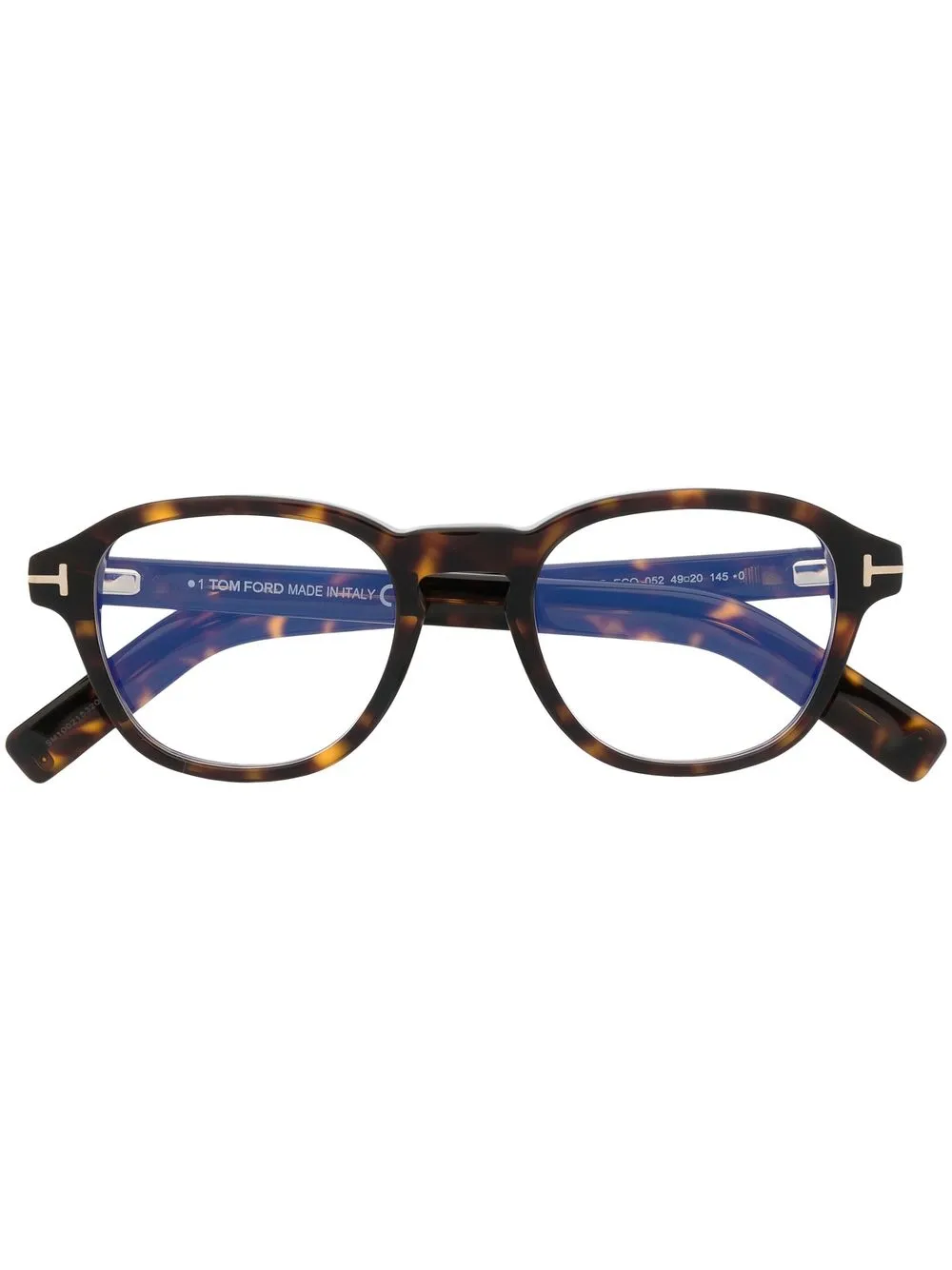 

TOM FORD Eyewear tortoiseshell-effect round-frame glasses - Brown