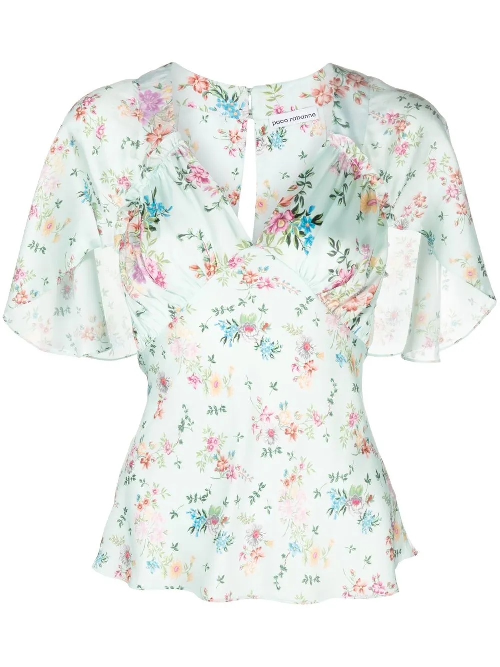 

Paco Rabanne floral-print blouse - Blue