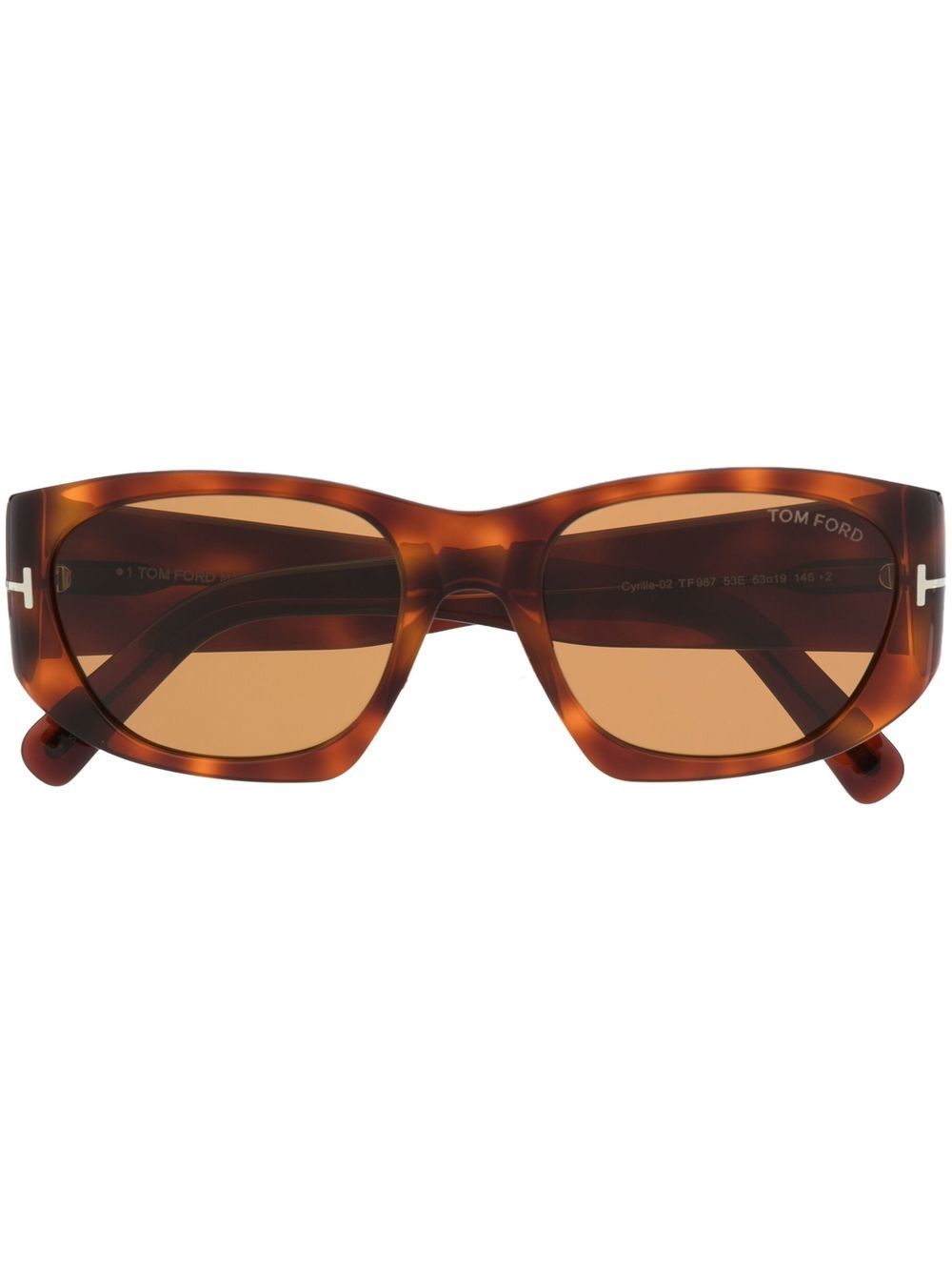 

TOM FORD Eyewear lentes de sol con armazón cuadrada estilo carey - Marrón