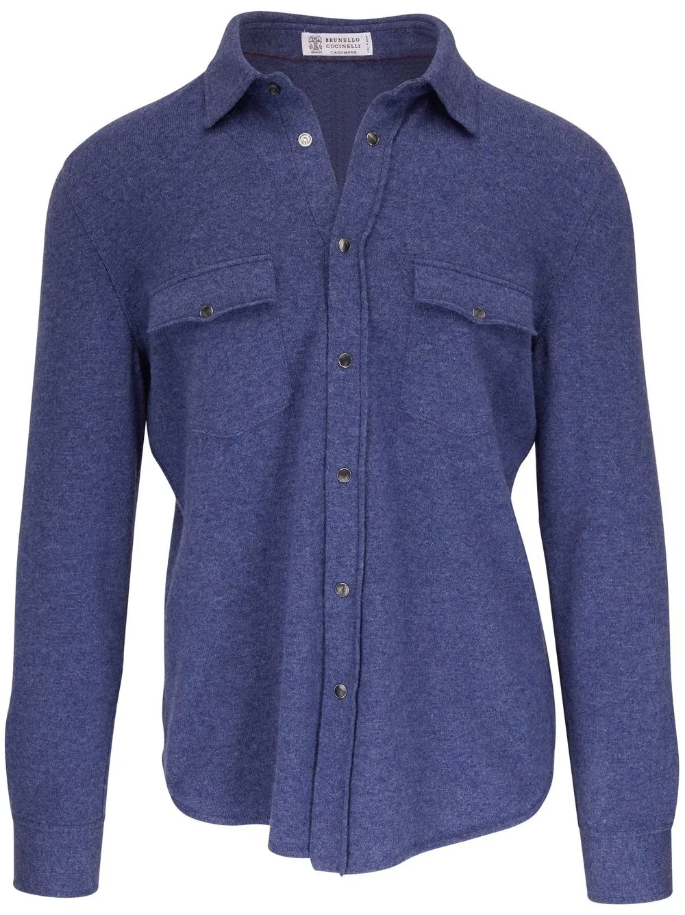 

Brunello Cucinelli camisa con botones a presión - Azul