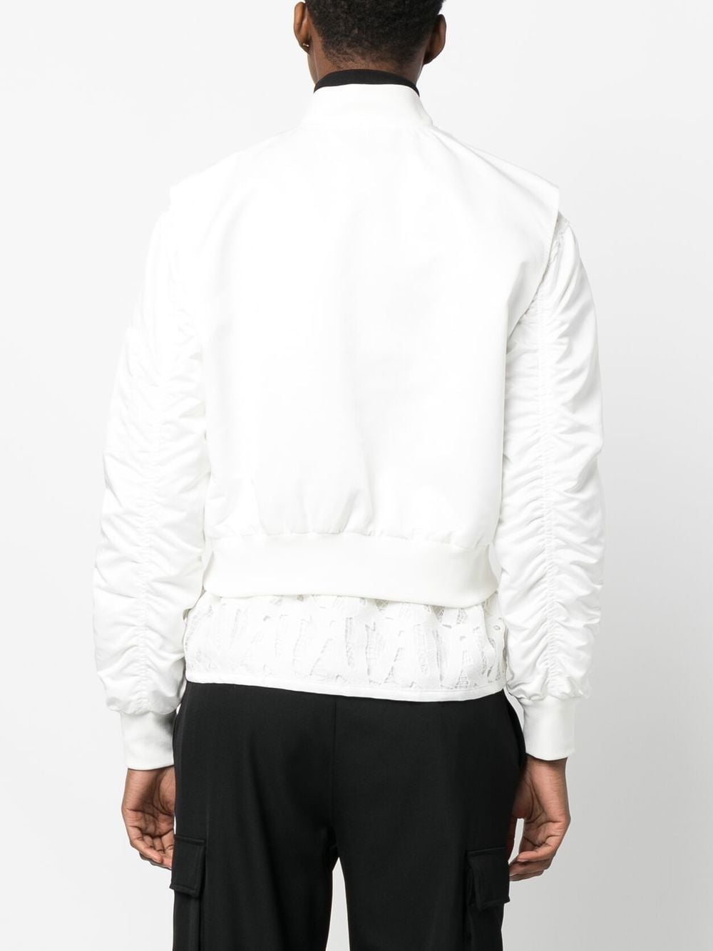 Shop Ermanno Firenze Logo-patch Zip-up Gilet In White