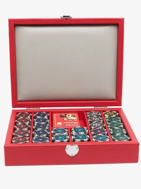 Hector Saxe leather poker set