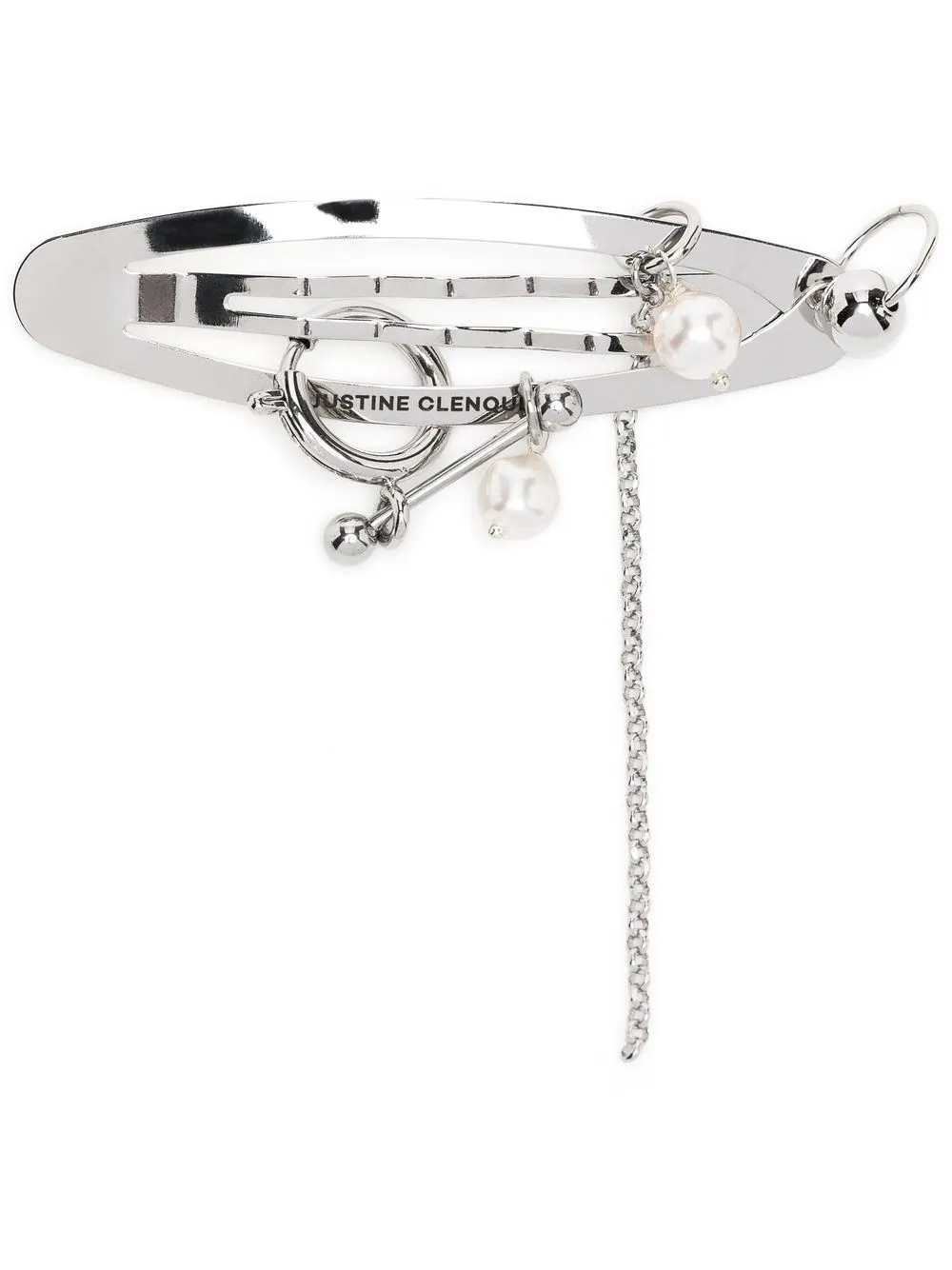 

Justine Clenquet clip para el cabello Lindsay con detalle de perla - Plateado
