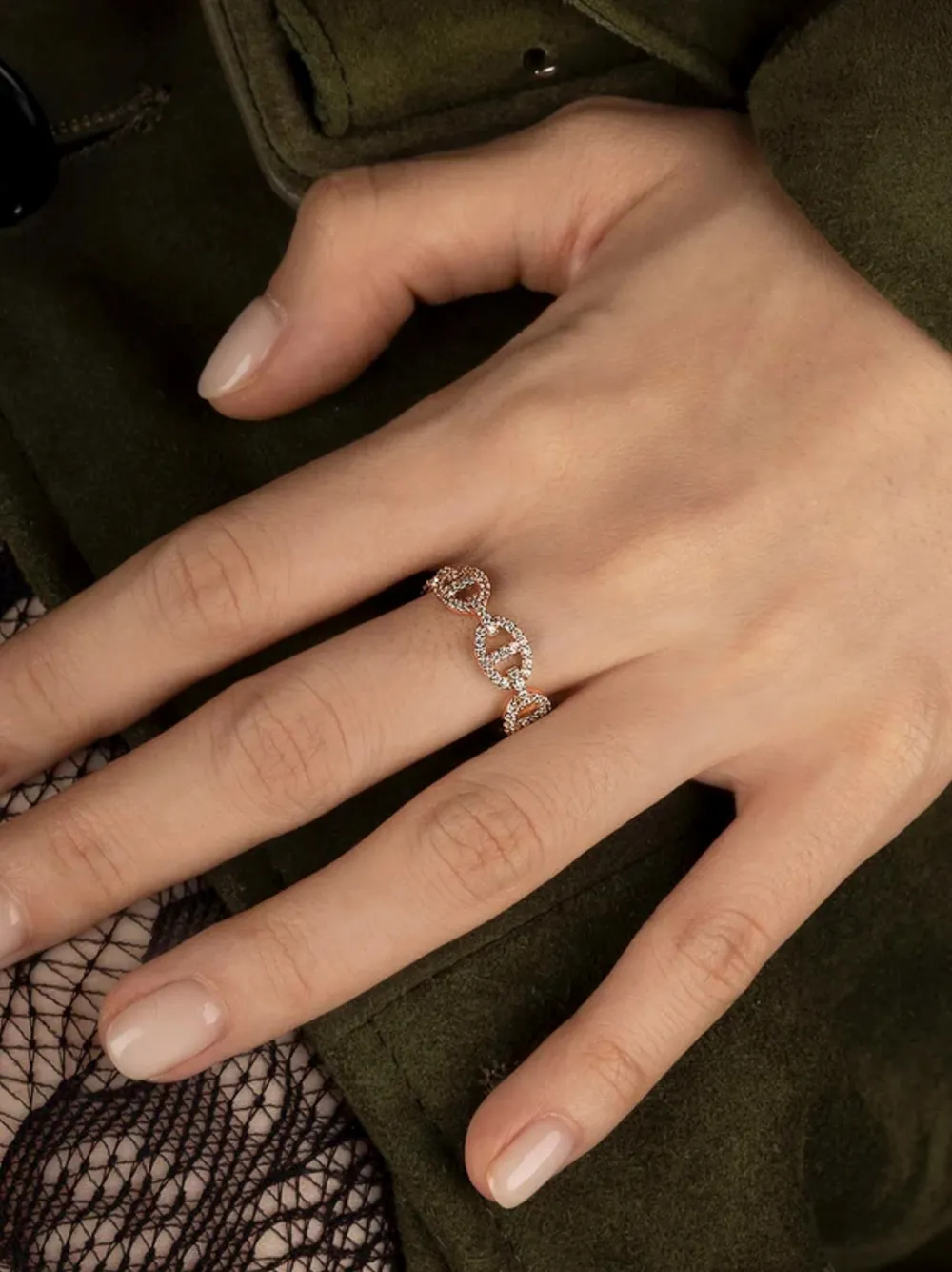 apm monaco Maille Marine リング ピンクゴールド 13 Maille Marine Ring, Rose Gold | APM Monaco