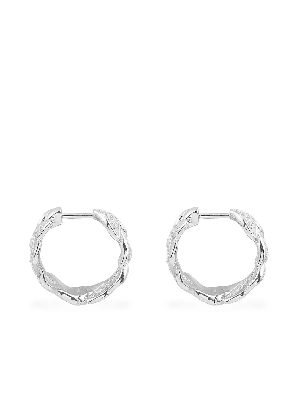 

APM Monaco Leaf hoop earrings - Silver