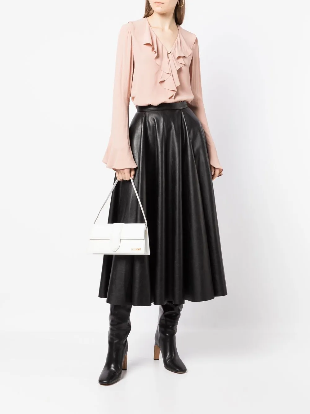Nº21 Blouse met franje kraag - Roze
