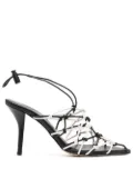 GIABORGHINI strappy pointed 100mm pumps - Black