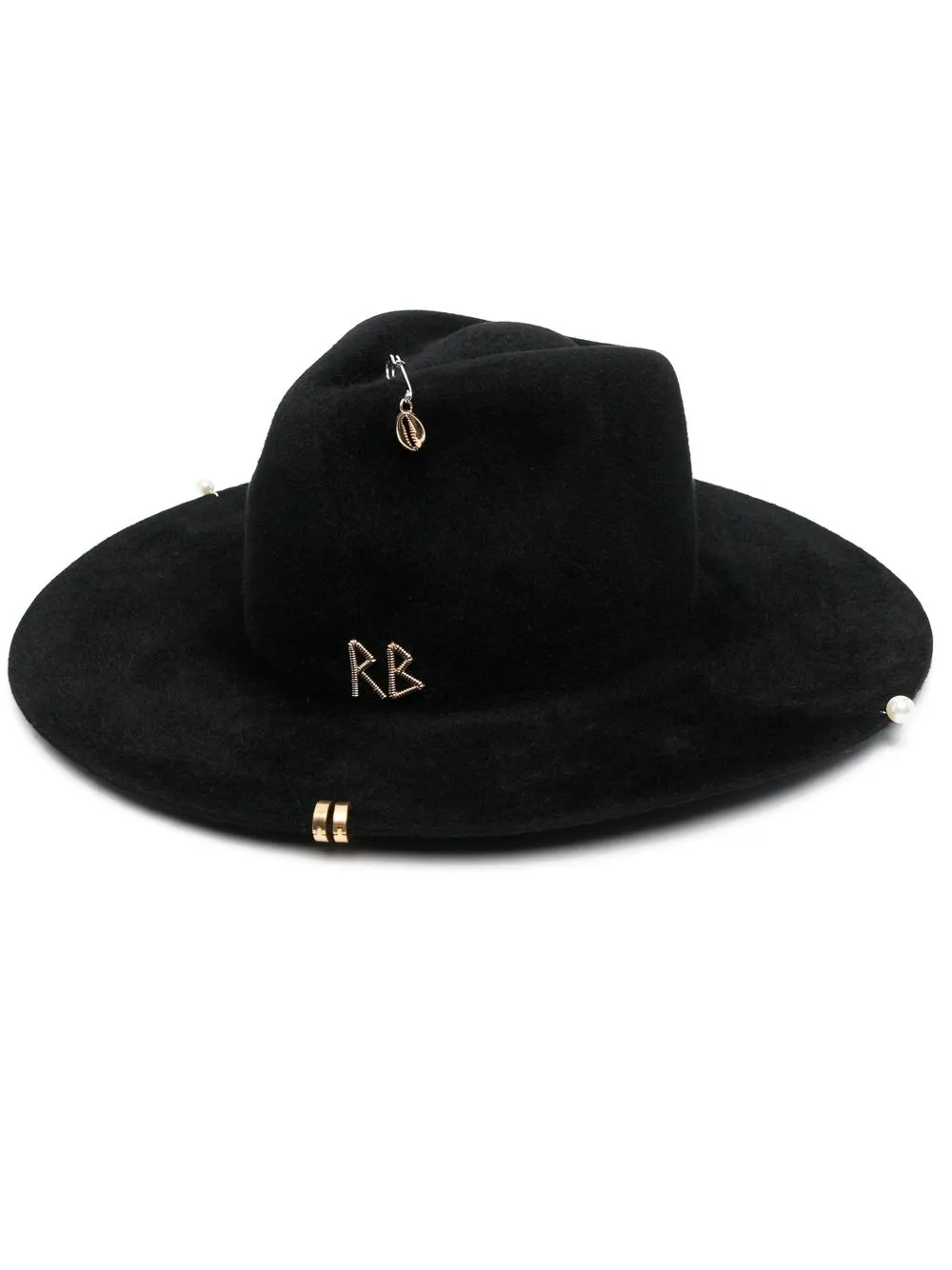 

Ruslan Baginskiy felt fedora hat - Black