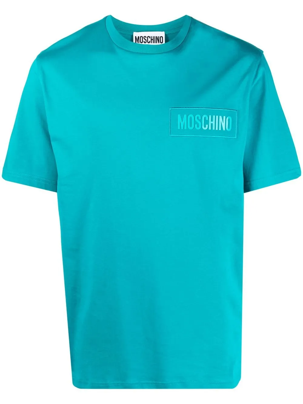 

Moschino playera con parche del logo - Azul