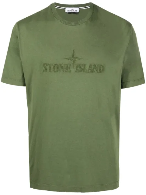 logo-embroidered cotton T-shirt