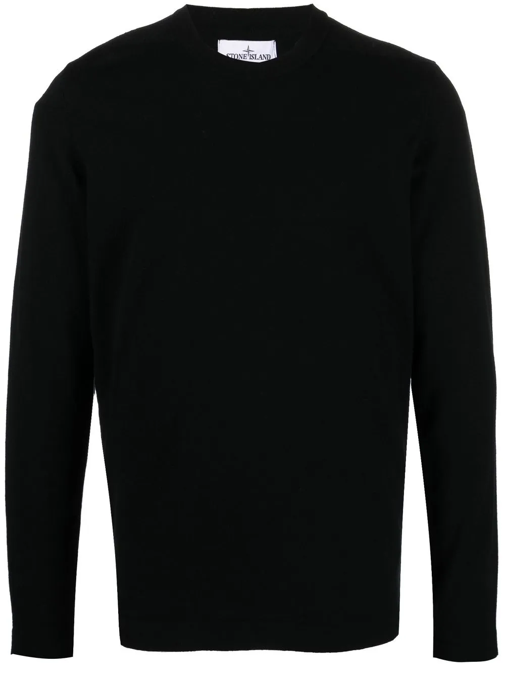 

Stone Island logo-embroidered crew neck jumper - Black