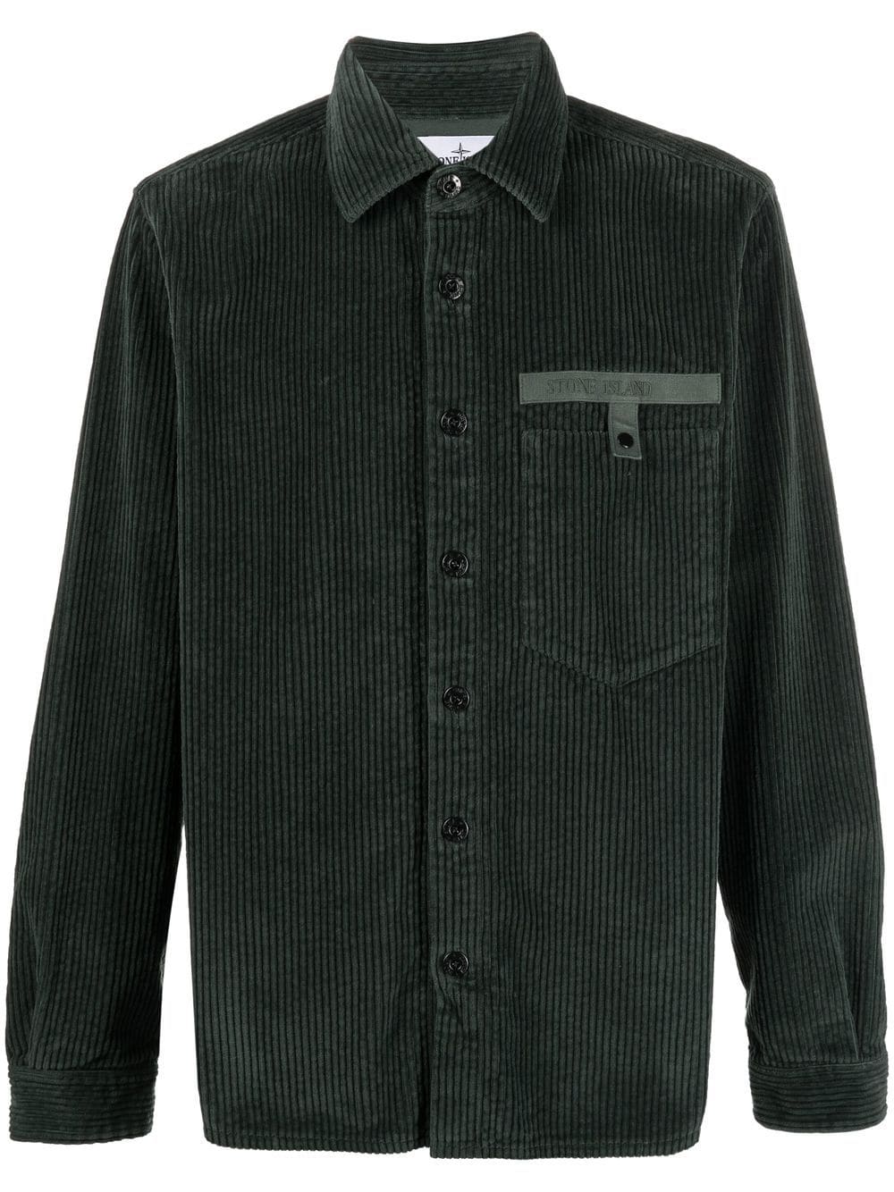 Stone Island logo-patch Corduroy Shirt - Farfetch