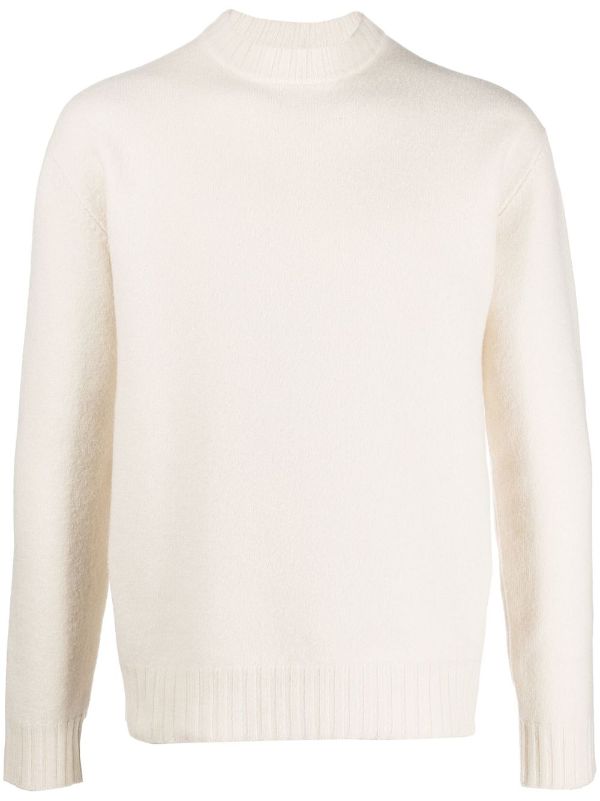 White funnel deals neck jumper