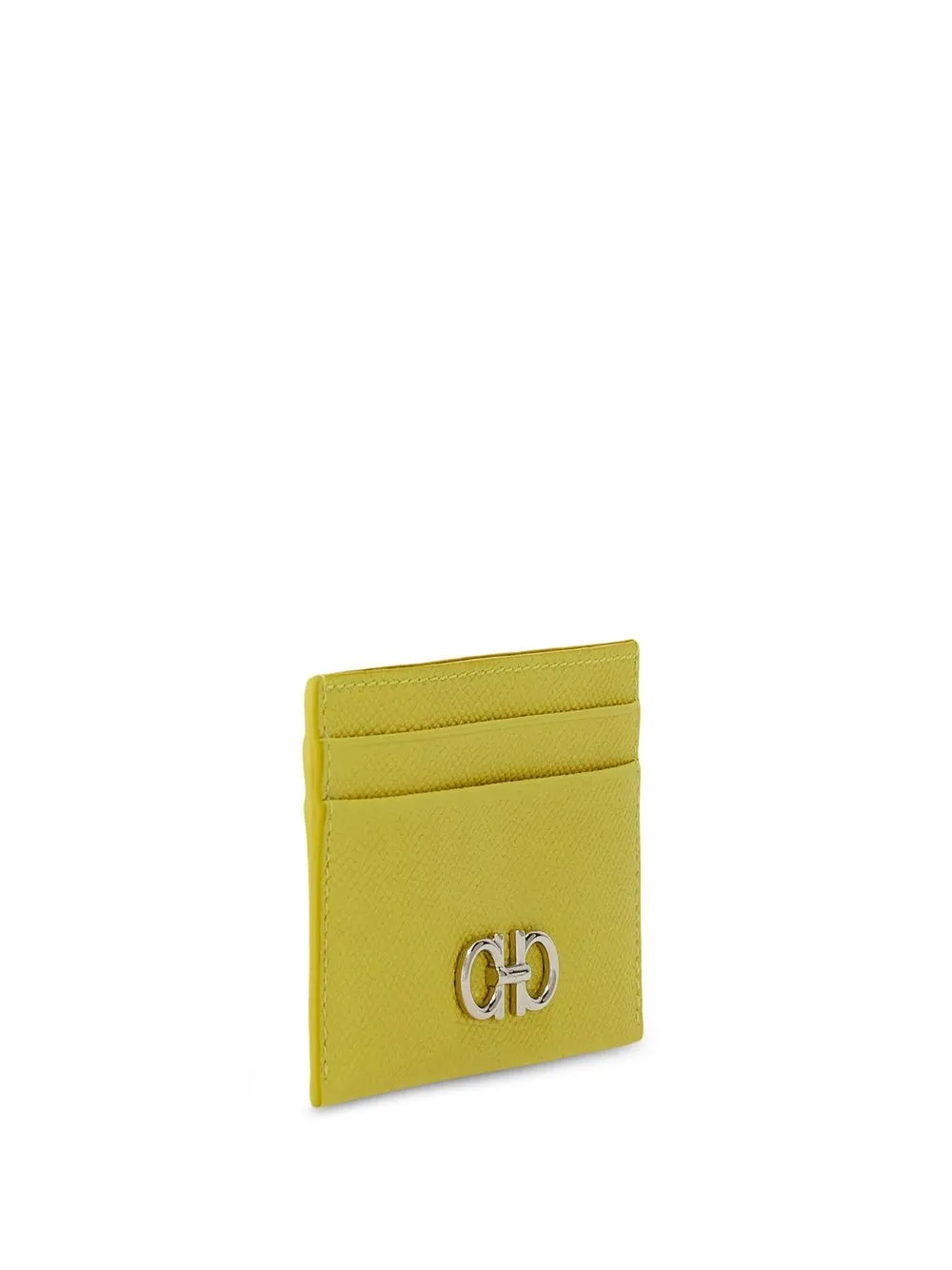 Ferragamo Gancini Credit Card Holder In Yellow