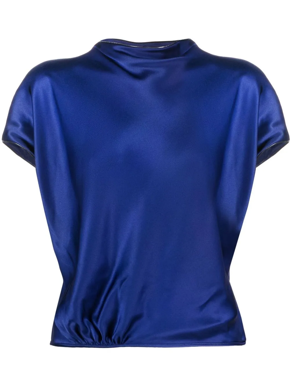 

Giorgio Armani short-sleeve silk blouse - Blue