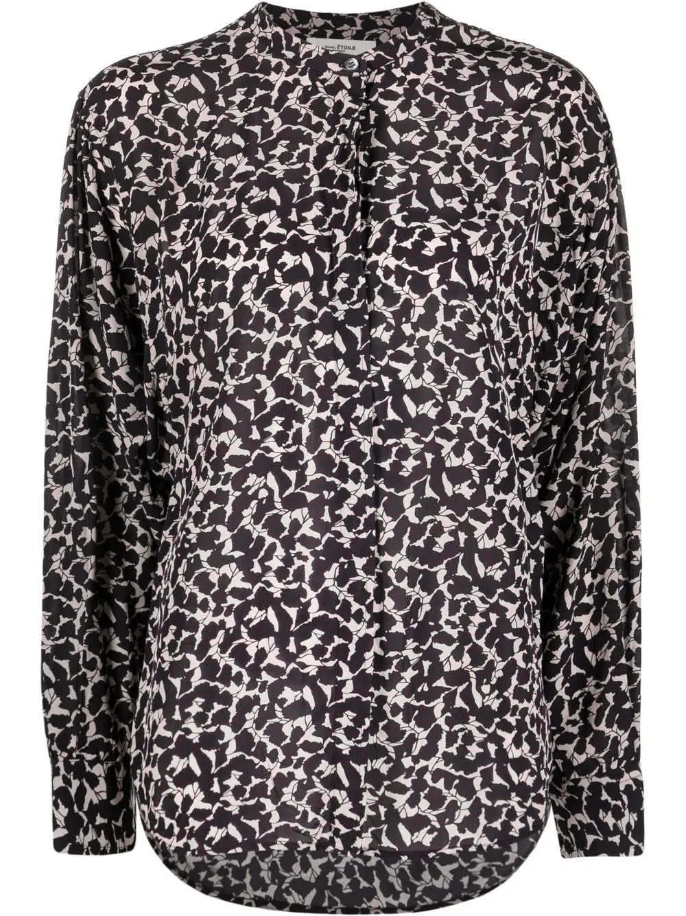 

Isabel Marant Étoile blusa Catchell con hojas estampadas - Negro