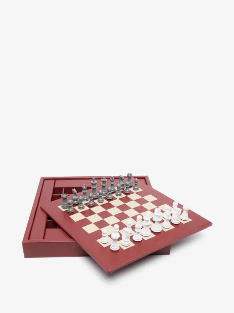 Hector Saxe chessboard leather box set (37cm)